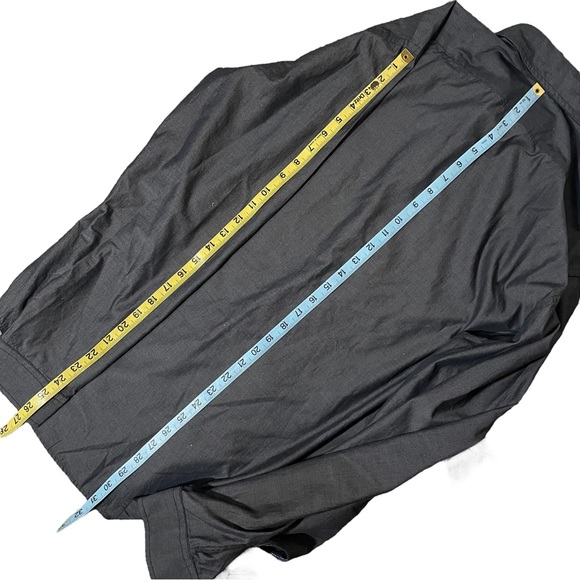 Express Men's Long Sleeve Button Front Button Collar Shirt Deep Grey Size XL - Picture 10 of 10